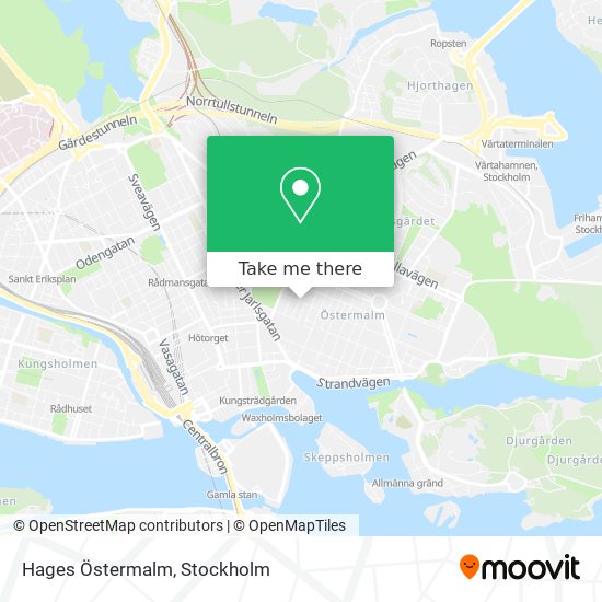 Hages Östermalm map
