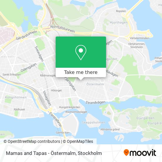 Mamas and Tapas - Östermalm map