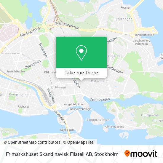 Frimärkshuset Skandinavisk Filateli AB map