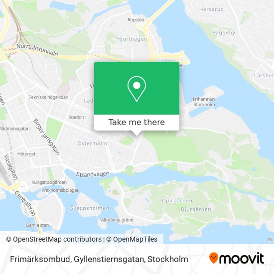 Frimärksombud, Gyllenstiernsgatan map