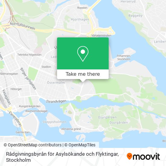 Rådgivningsbyrån för Asylsökande och Flyktingar map