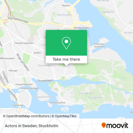 Actors in Sweden map