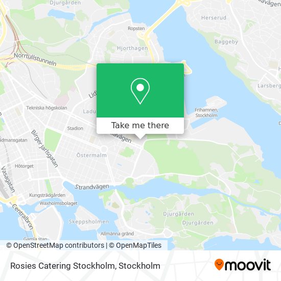 Rosies Catering Stockholm map