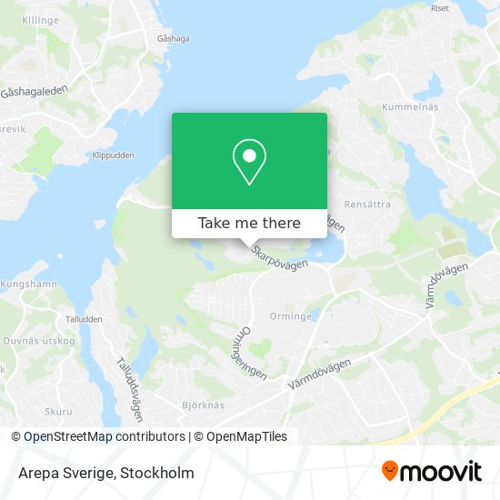 Arepa Sverige map