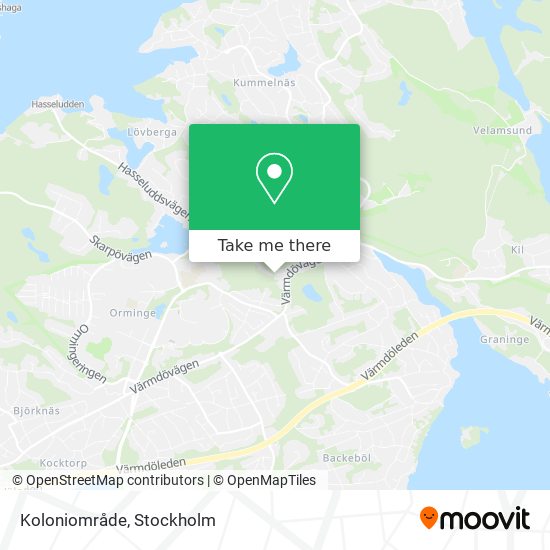 Koloniområde map