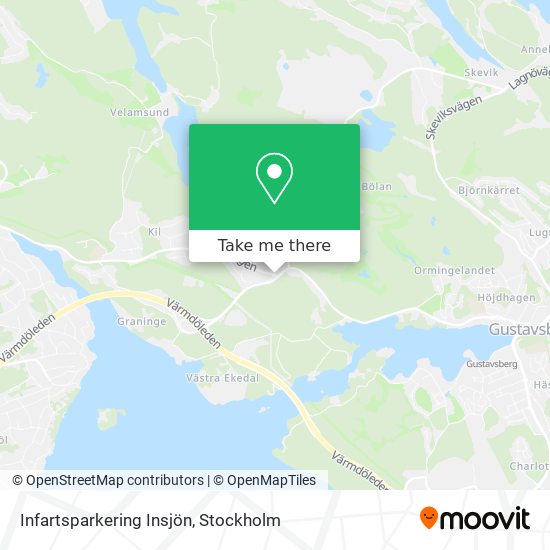 Infartsparkering Insjön map