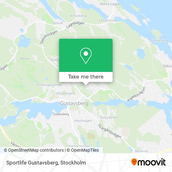 Sportlife Gustavsberg map