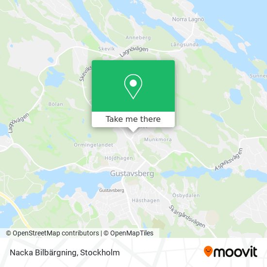 Nacka Bilbärgning map