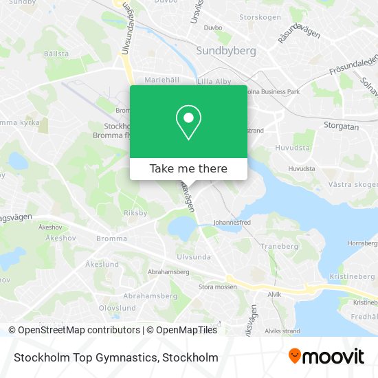 Stockholm Top Gymnastics map