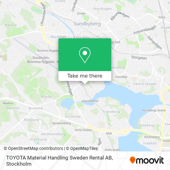 TOYOTA Material Handling Sweden Rental AB map