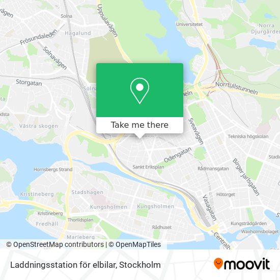 Laddningsstation för elbilar map