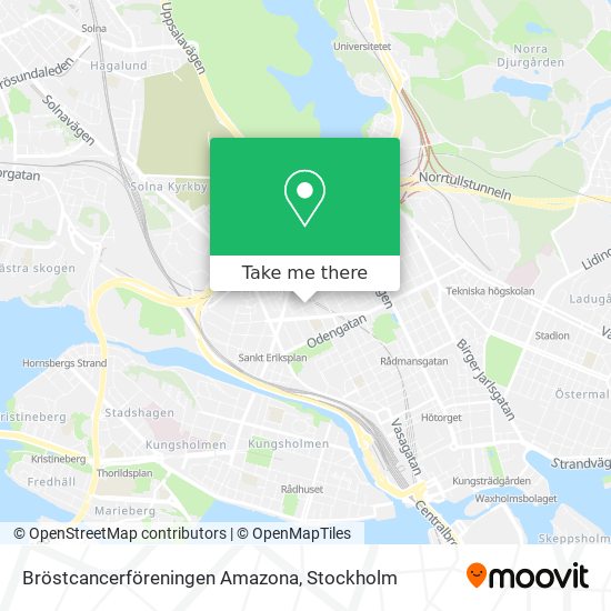 Bröstcancerföreningen Amazona map