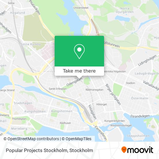 Popular Projects Stockholm map