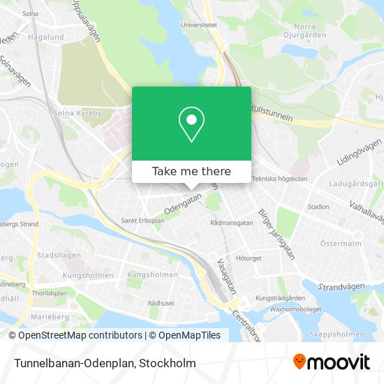 Tunnelbanan-Odenplan map