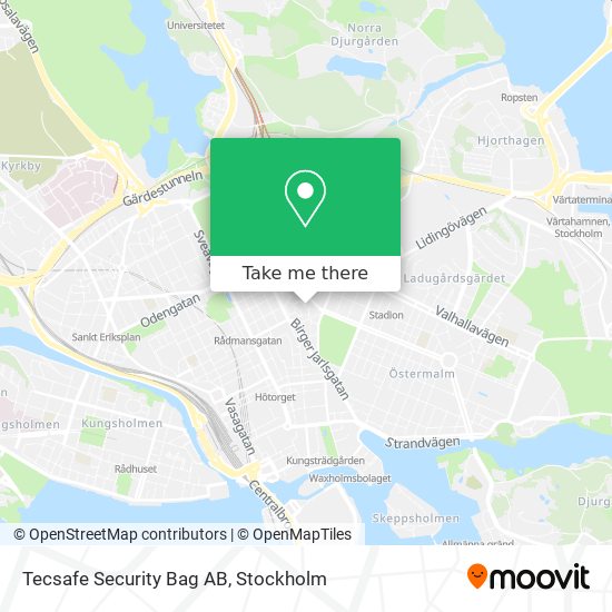 Tecsafe Security Bag AB map