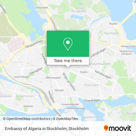 Embassy of Algeria in Stockholm map