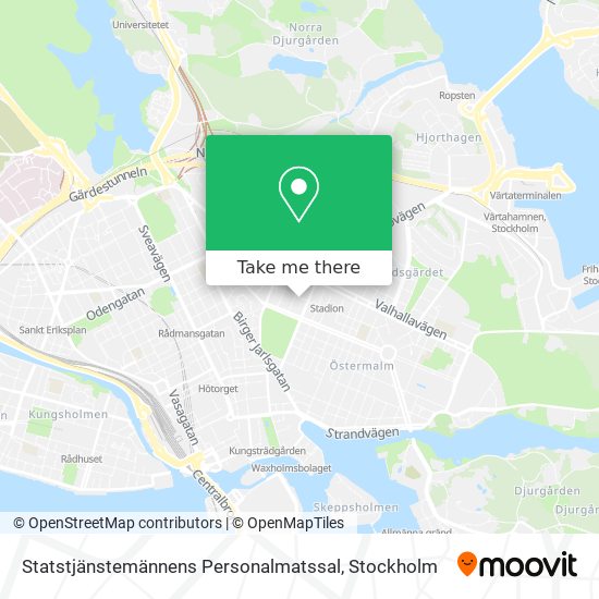 Statstjänstemännens Personalmatssal map