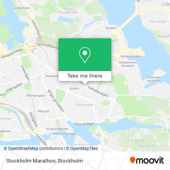 Stockholm Marathon map