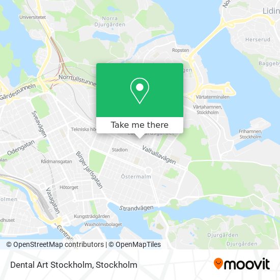 Dental Art Stockholm map