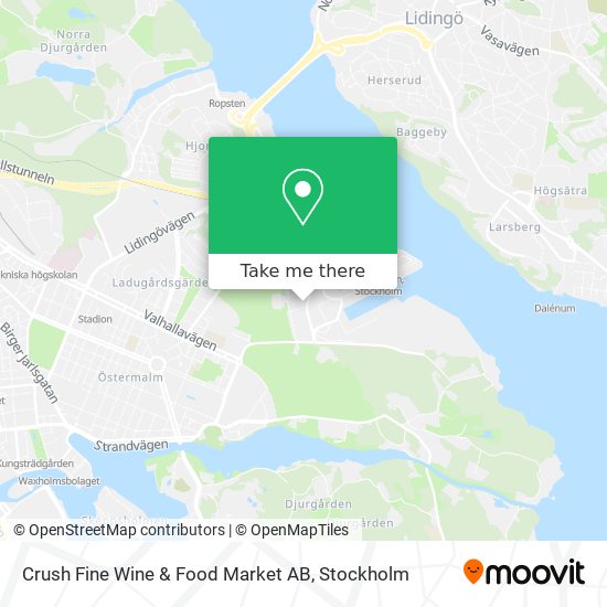 Crush Fine Wine & Food Market AB map