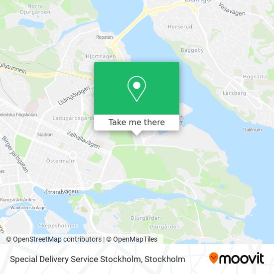 Special Delivery Service Stockholm map