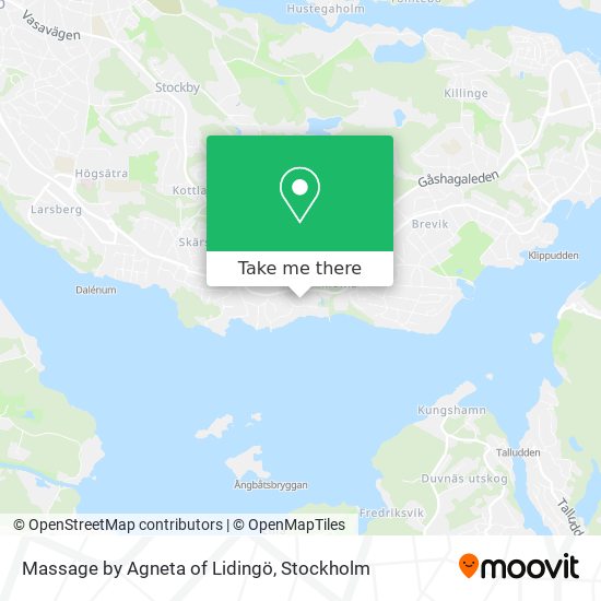 Massage by Agneta of Lidingö map