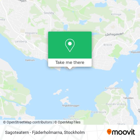 Sagoteatern - Fjäderholmarna map