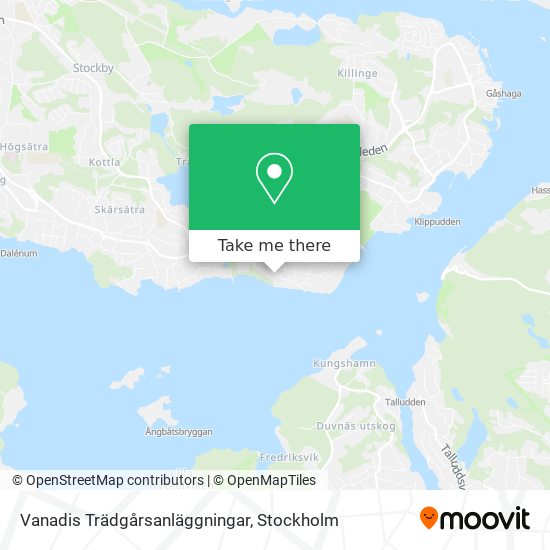 Vanadis Trädgårsanläggningar map