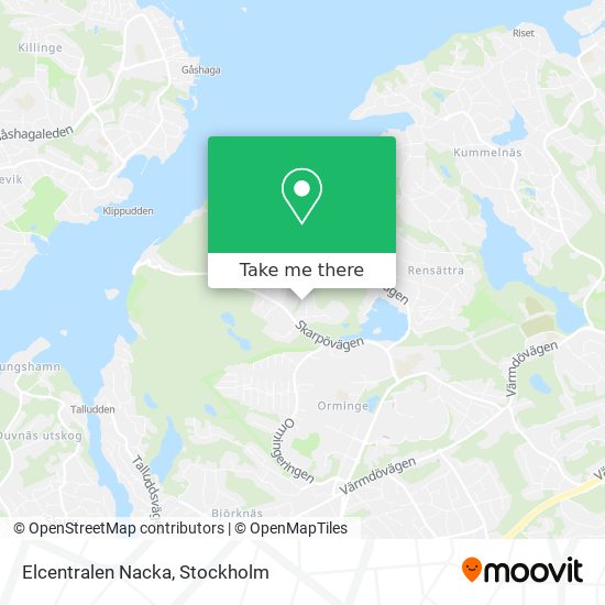 Elcentralen Nacka map