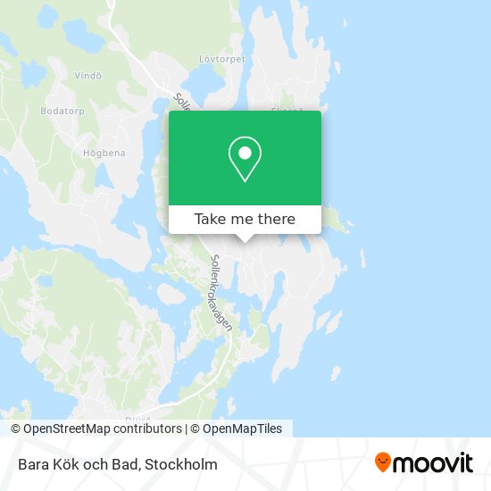 Bara Kök och Bad map