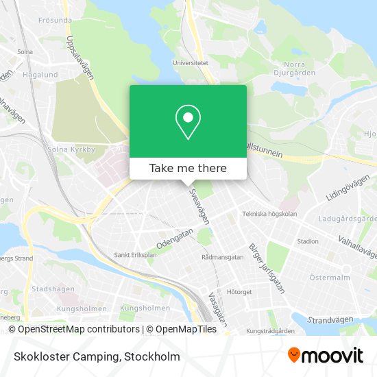 Skokloster Camping map