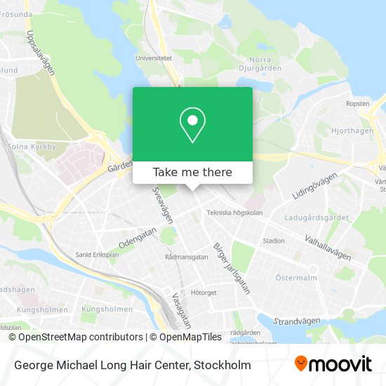 George Michael Long Hair Center map