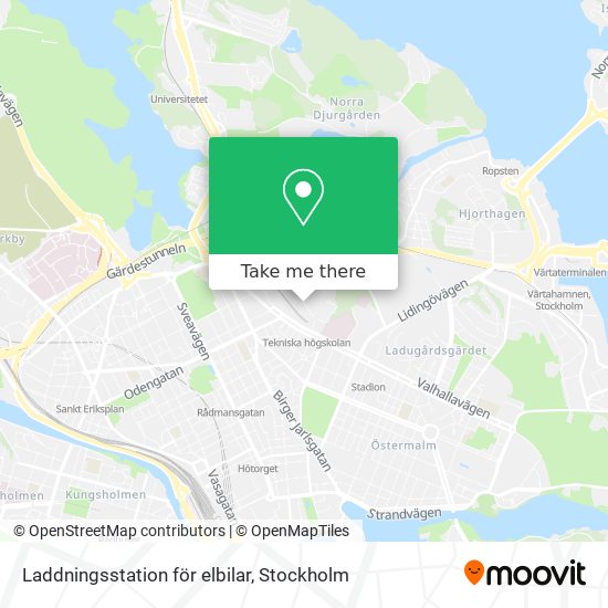 Laddningsstation för elbilar map