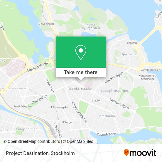 Project Destination map