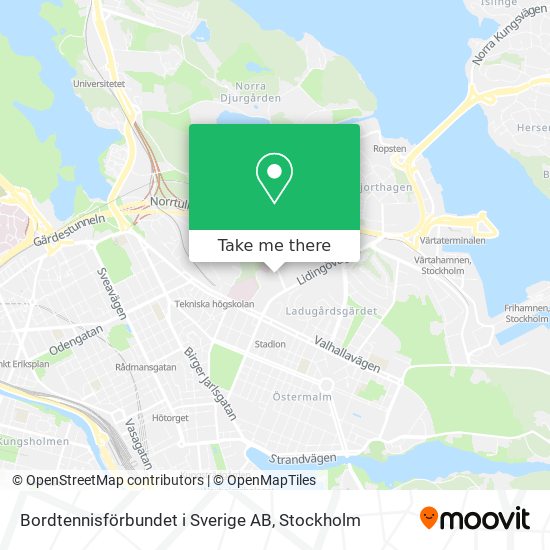 Bordtennisförbundet i Sverige AB map