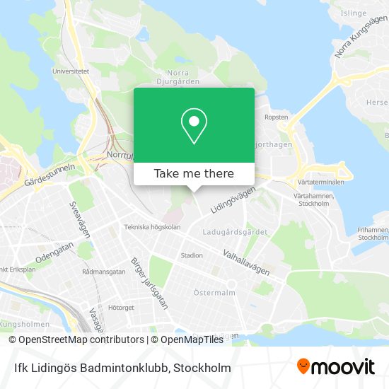 Ifk Lidingös Badmintonklubb map