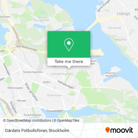 Gärdets Fotbollsfören map