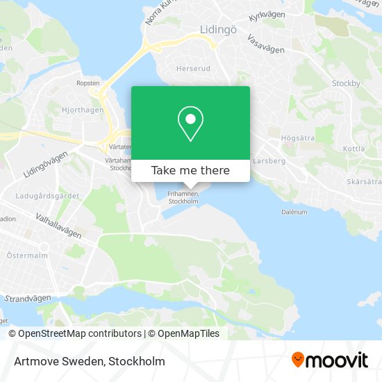 Artmove Sweden map