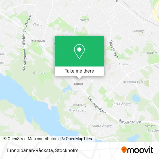 Tunnelbanan-Råcksta map