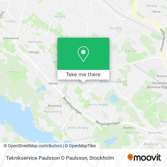 Teknikservice Paulsson O Paulsson map