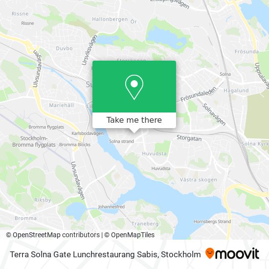 Terra Solna Gate Lunchrestaurang Sabis map