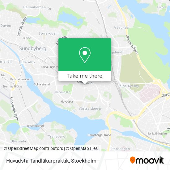 Huvudsta Tandläkarpraktik map