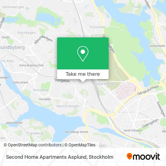 Second Home Apartments Asplund map