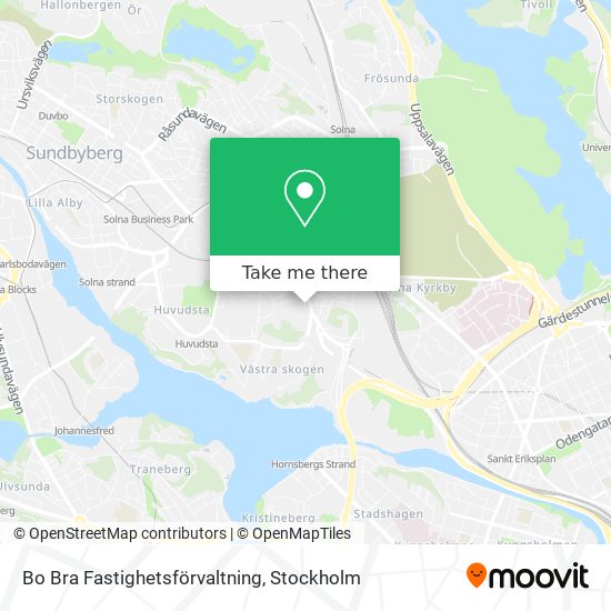 Bo Bra Fastighetsförvaltning map