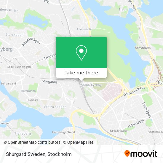 Shurgard Sweden map