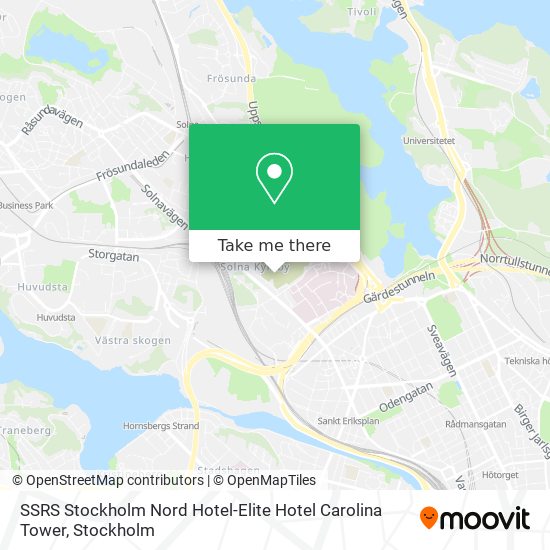 SSRS Stockholm Nord Hotel-Elite Hotel Carolina Tower map