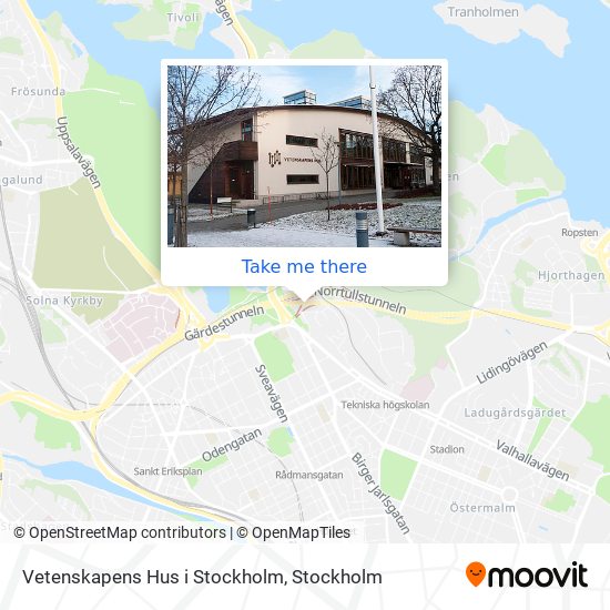 Vetenskapens Hus i Stockholm map