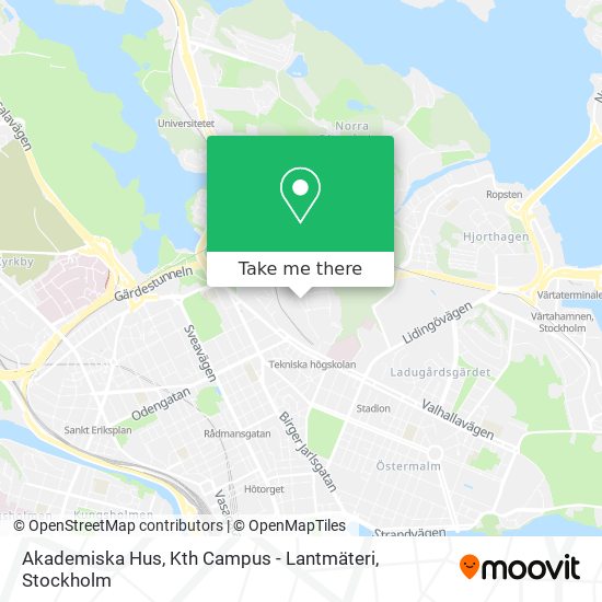 Akademiska Hus, Kth Campus - Lantmäteri map