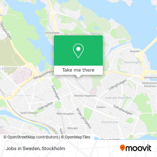 Jobs in Sweden map