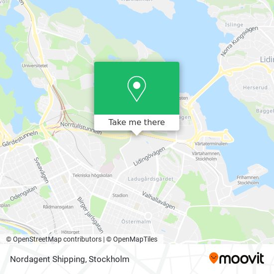 Nordagent Shipping map